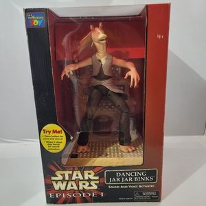 STAR WARS 1999 EPISODE 1 DANCING JAR JAR BINKS THINKWAY SOUND/VOICE ACTIVATED